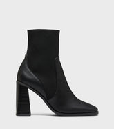 Rachel Black Block Heel Sock Boots